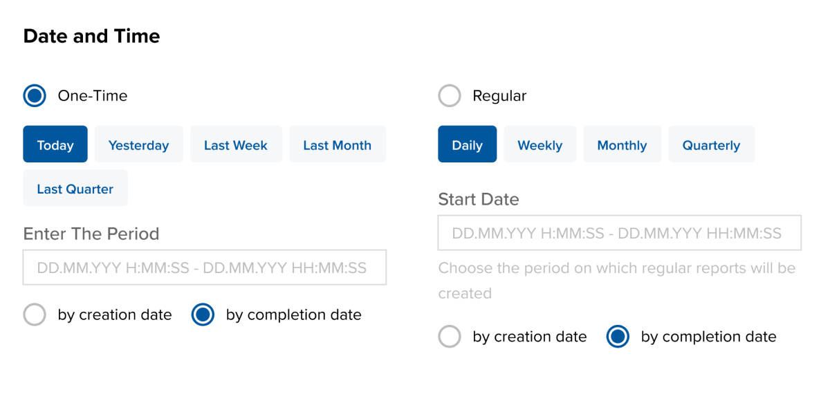 an example of creating a custom report in merchant dashboard