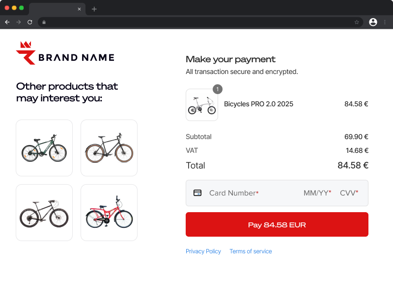 example of a microframe checkout